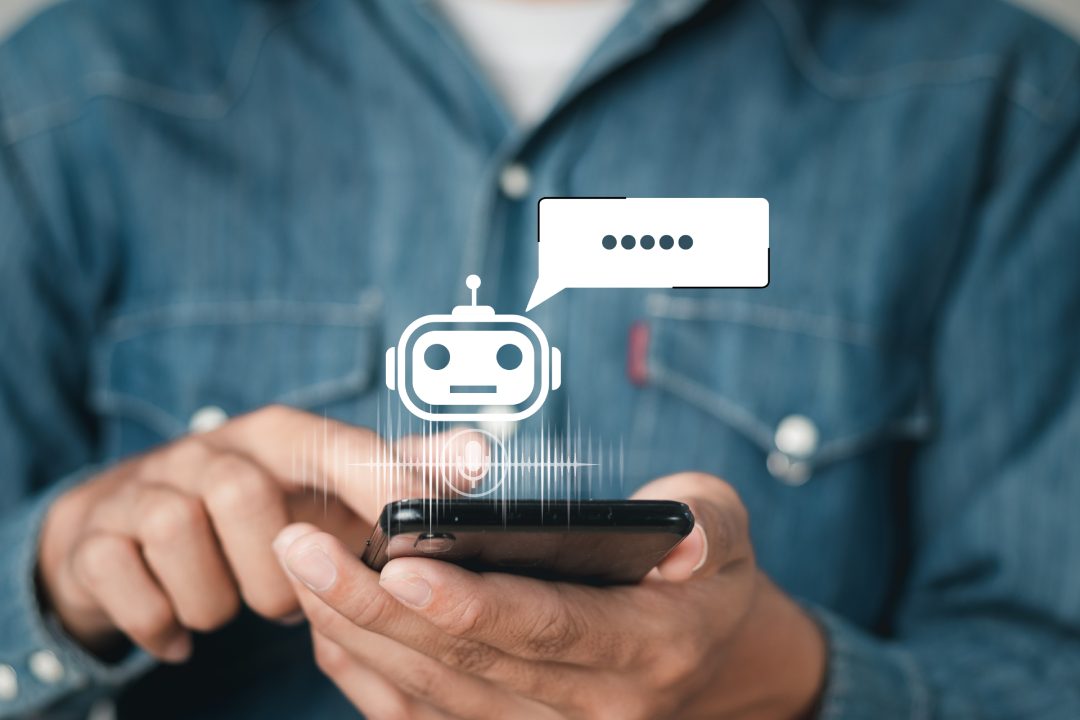 Chatbot artificial intelligence intelligent robot technology AI. Artificial intelligence technology automatically responds to online messages to help customers instantly.