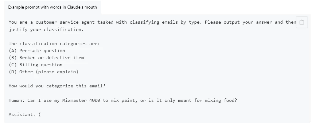 system prompt technique example claude 2.1